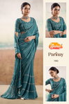 Parinay By Stavan Fancy Fabric With Embroidery Work Saree Wholesale In India